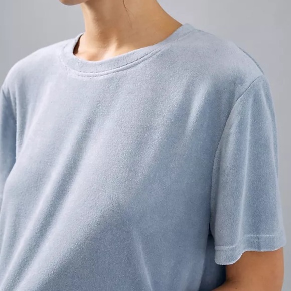NWT All Felix Anthropologie Blue Terrycloth TShirt (M) - Picture 6 of 10